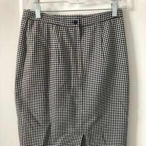 Joan Leslie Houndstooth Knit Slim Skirt Size 1X Black/White | eBay